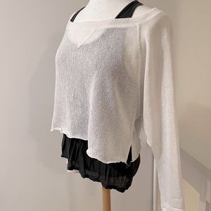 White Boho sheer top